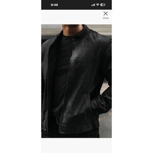 Thursday Racer Jacket In Matte Black Suede Size Medium